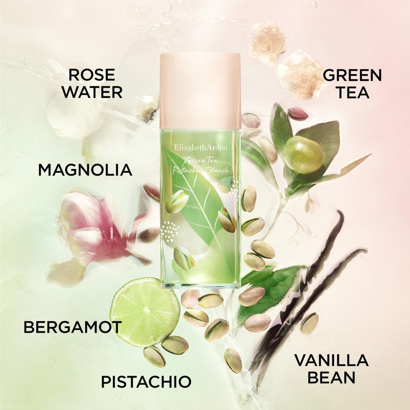 Elizabeth Arden Green Tea Pistachio Crunch Eau De Toilette, Women's Perfume with Notes of Pistachio, Green Tea & Vanilla Bean - Citrus & Gourmand, EDT Spray