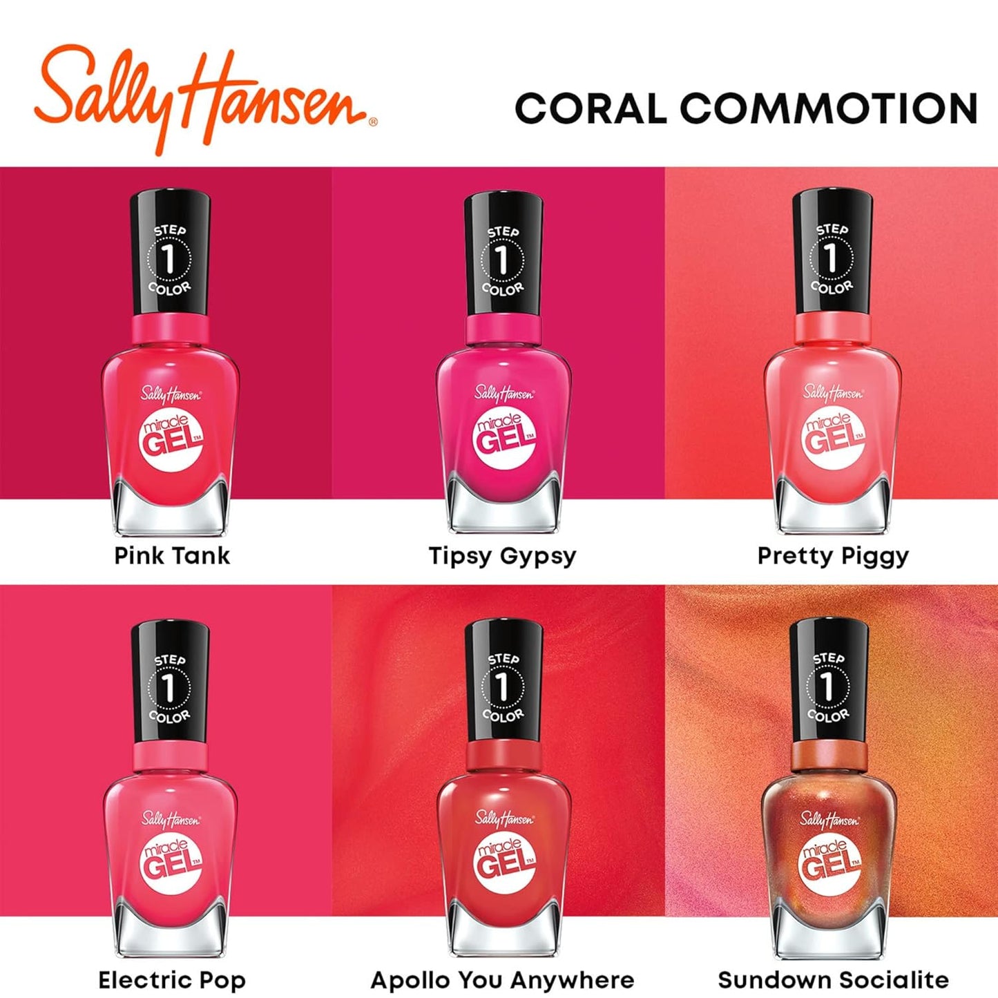 Sally Hansen Miracle Gel Nail Polish - Long-Lasting, Gel-Like Formula | 184 Frill Seeker | Soft Nude Pink