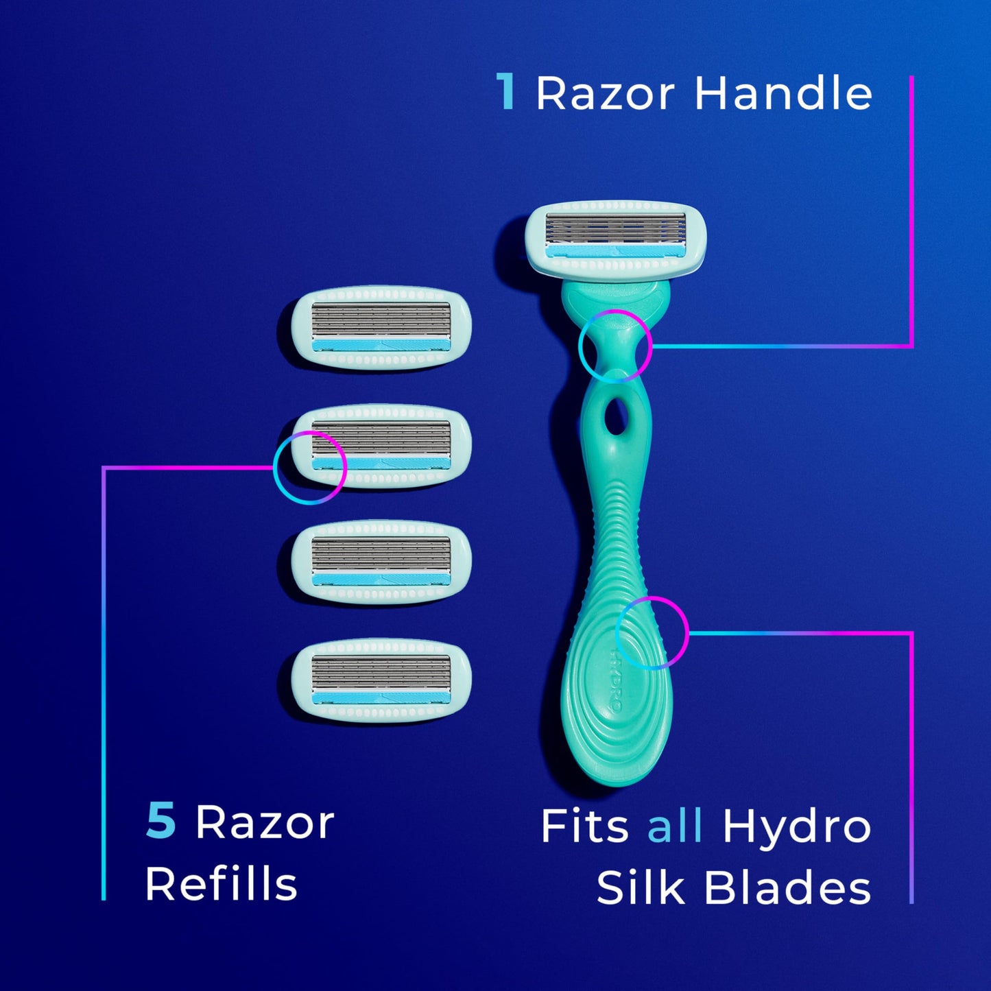 Schick Hydro Silk Sensitive Skin Razor for Women With 5 Moisturizing Razor Blade Refills & Skintimate Coconut Delight Moisturizing Shave gel for Women, 7 Ounce (Pack of 3)
