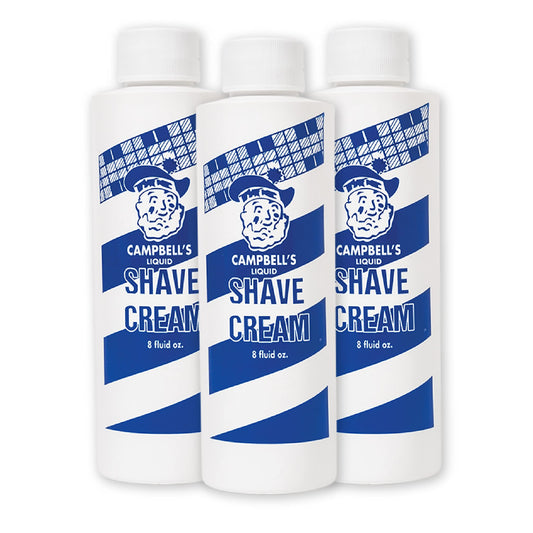 Campbell’s Liquid Shave Cream Lather, Barber Shaving Cream Lather, Professional Shaving Supplies and Products, 8 Ounces, (Pack of 3)