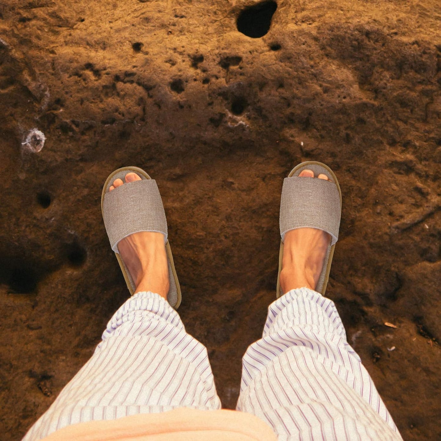 Disposable Travel Slippers - Open Toe Nonslip Indoor Spa Footwear | 6 Pairs for Guests
