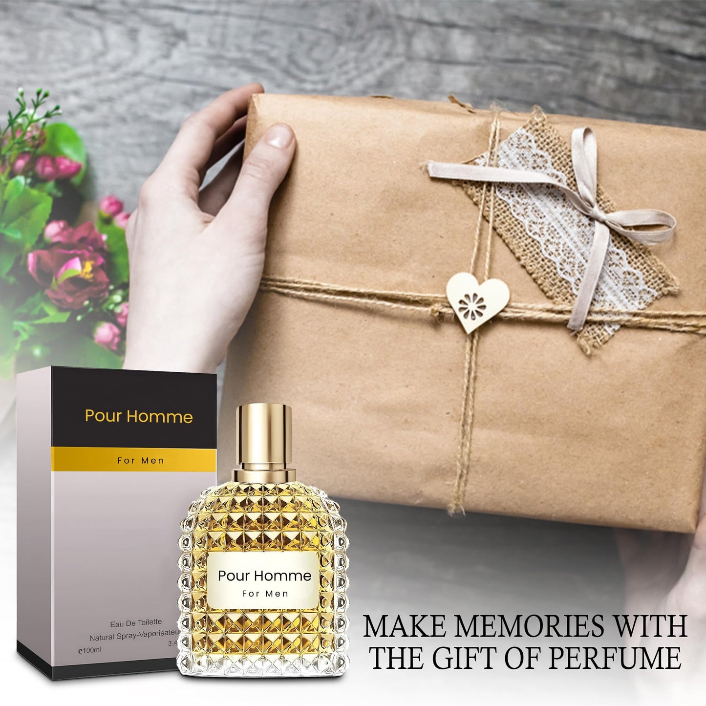 A CENTER Men's Cologne Gift Set Include Valentine Milano,Valentine,Choco Musk & Valencia UOMO Fantasy | Vanilla Bourbon, Leather & Amber Floral Fragrance | Luxury Eau de Toilette