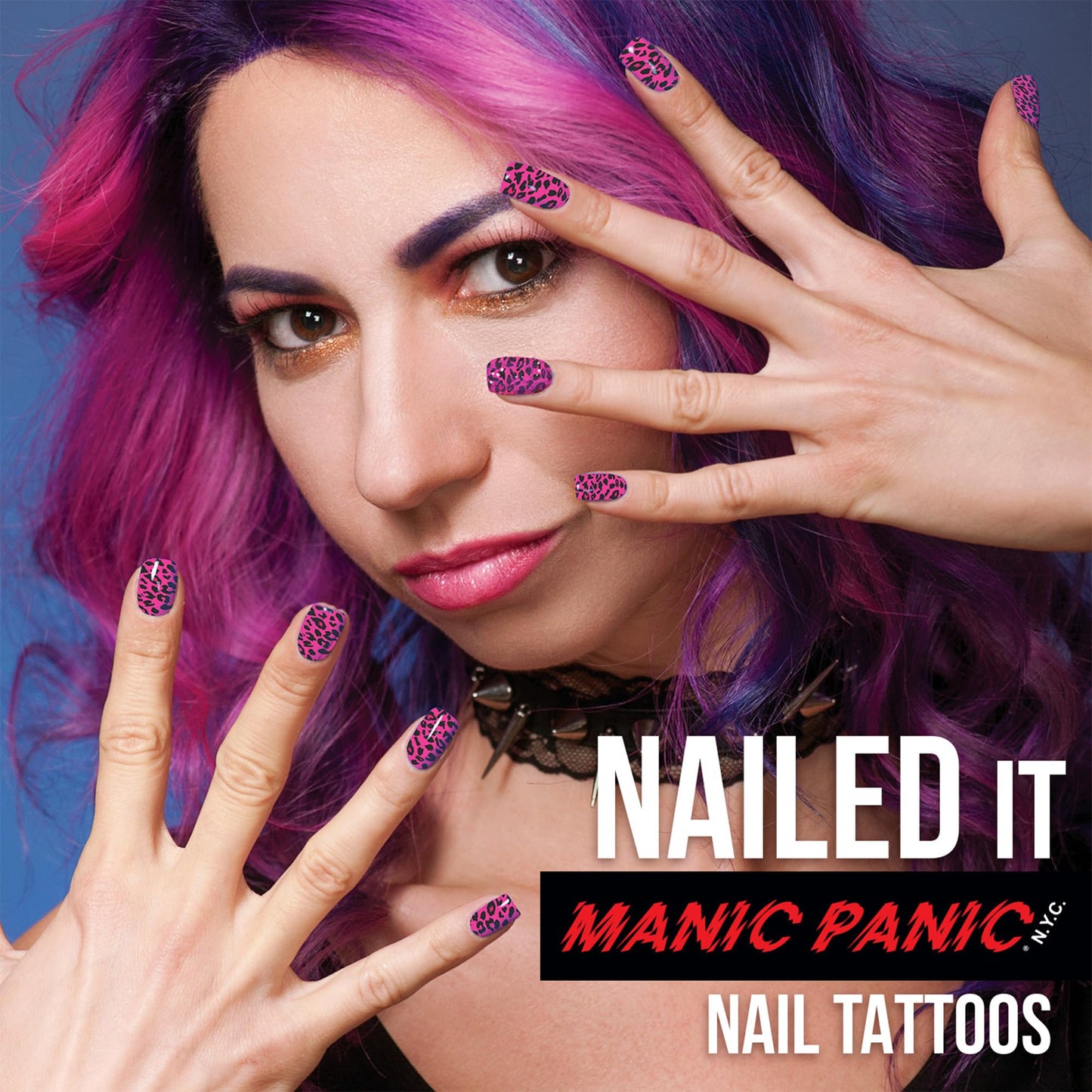Savvi - 144 Manic Panic: Hot Hot Pink Nail Tattoos: Great for Parties and Everyday Wear, Gifts for Teens and Adults, Made in the USA [6 sheets, 144 count]