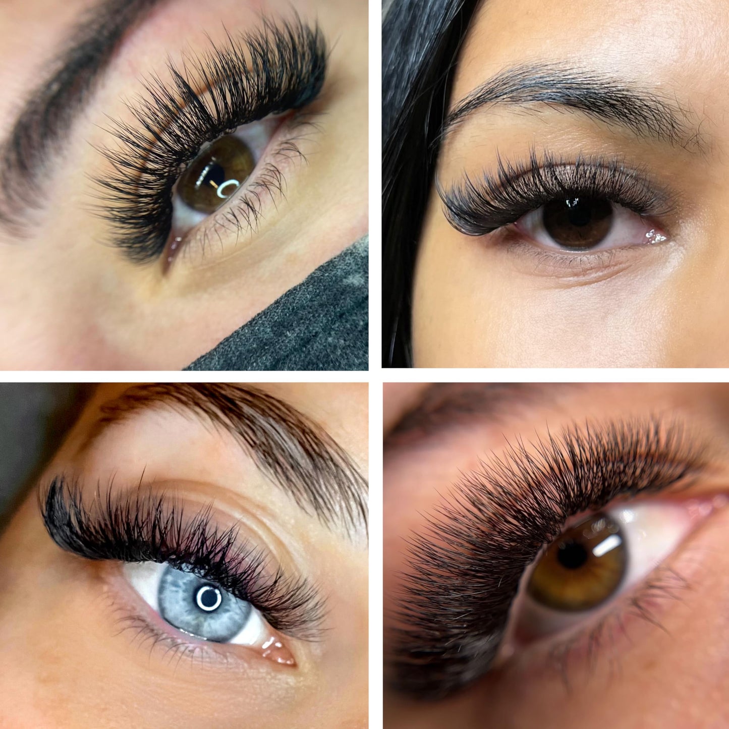 One V Salon, 1000 Loose Professional Use Premade Fans Eyelash Extensions, C Curl Volume Lashes,14D 20D 10D-0.07 Thickness, 9-16mm Fluffy Handmade Fan Mixed Tray