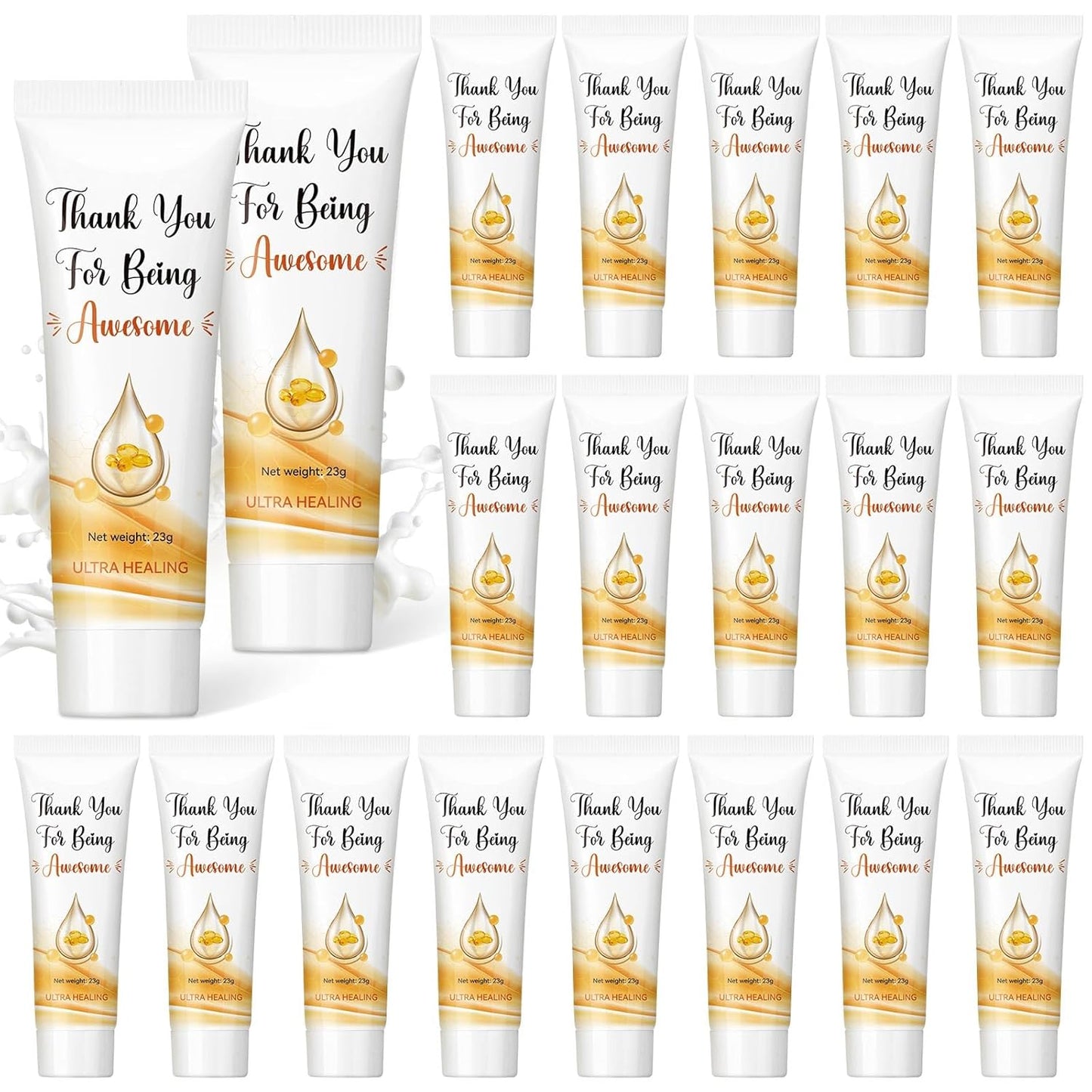 Thank You Hand and Body Cream Set - 35 Pcs Inspirational Gifts for Coworkers & Teachers | Travel Size Moisturizer for Dry Skin