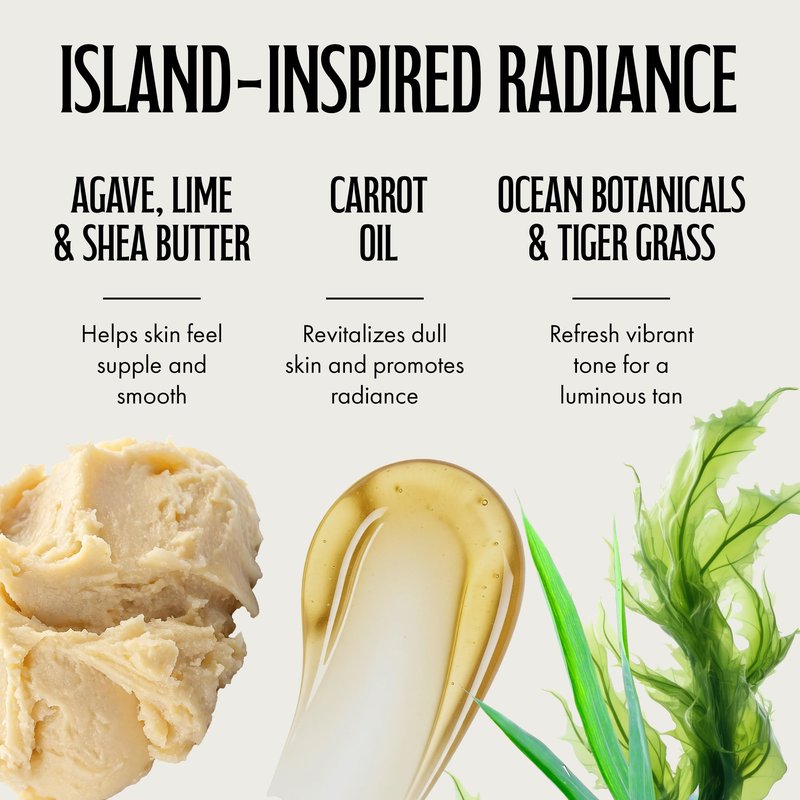 Brown Sugar Maui Mojito After Dark Tan Extender & Tattoo Enhancer, Agave Lime Shea Butter with Tigergrass & Ocean Botanicals, 18 Fl Oz