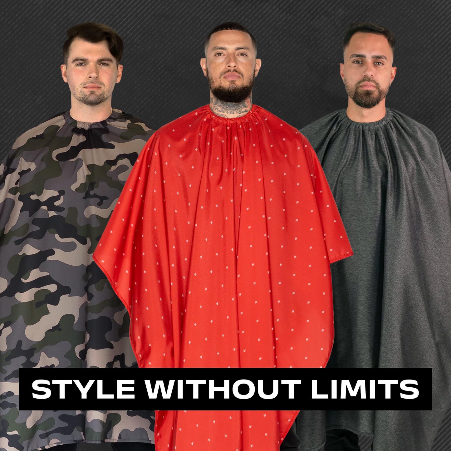 Barber Strong The Junior Hands-Free Barber Cape for Kids, Hair Repelling and Static-Reducing Material, Flexible Elastic Neckband, Water Resistant Fabric, Oversized for Complete Coverage - Black