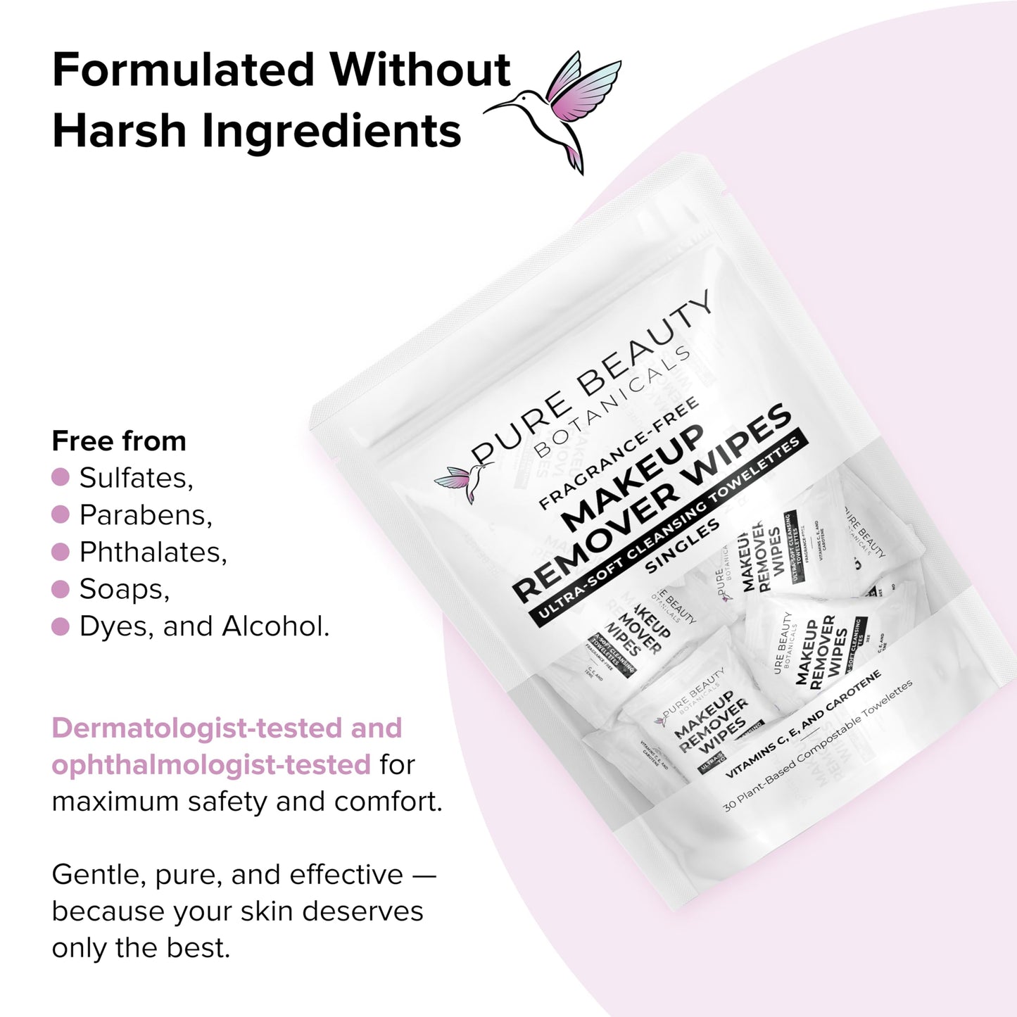 Pure Beauty Botanicals Makeup Remover Wipes