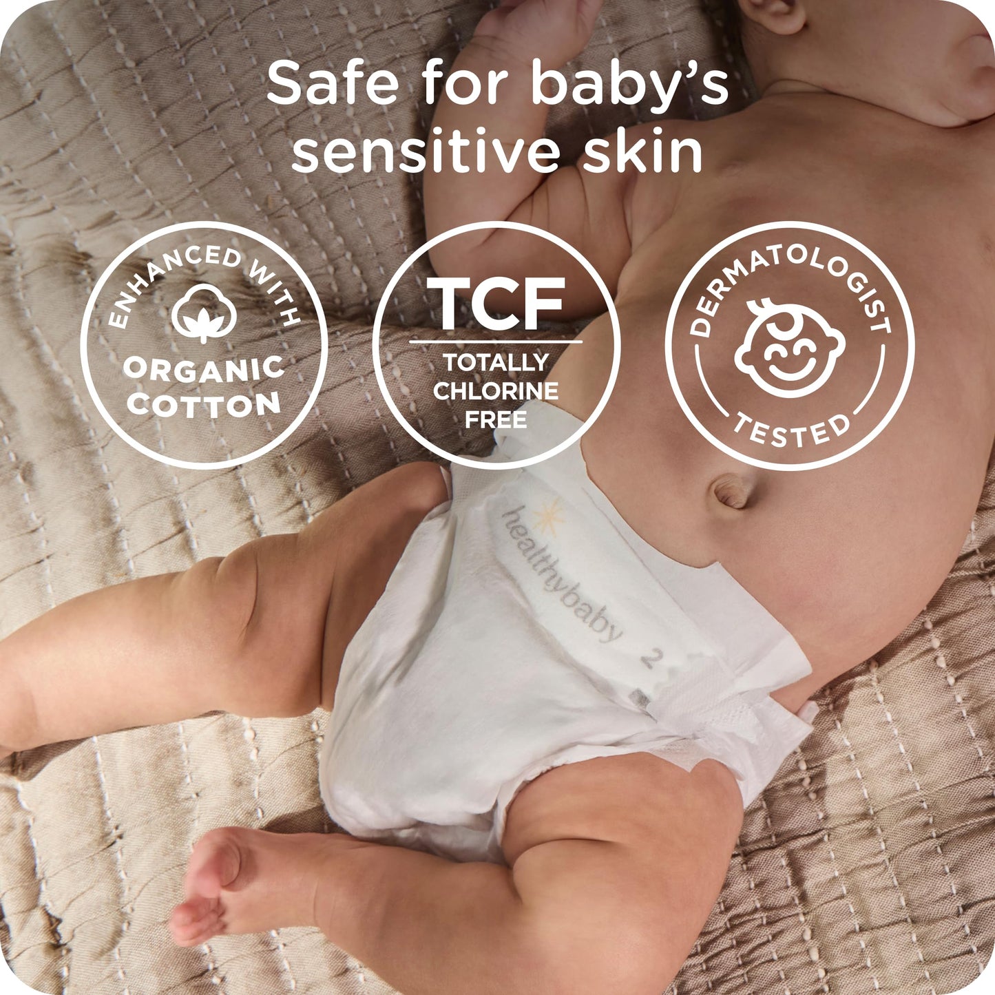 Our Diapers | The First EWG Verified & Microbiome-Friendly Diaper | 12-Hour Leak Protection | Made with Organic Cotton & Plant-Derived Materials | Totally Chlorine Free | Size 1 (7-14 lbs) 42 Count