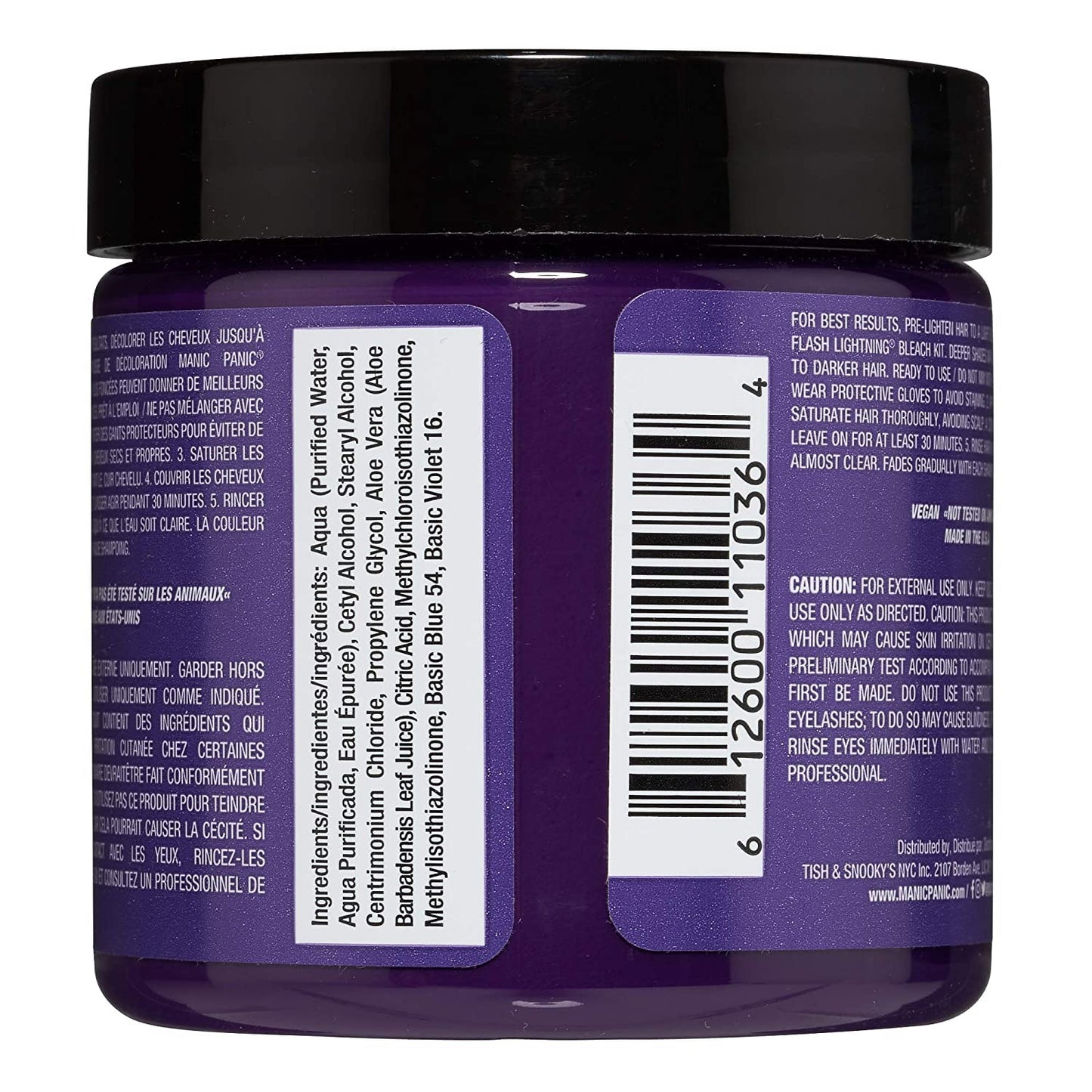 MANIC PANIC Classic Electric Amethyst Semi Permanent Hair Color - Bright Purple Hair Dye for Women & Men That Lasts 4-6 Weeks - Vegan, Ammonia & Cruelty-Free - Create & Mix Custom Shades (4oz / 2pk)