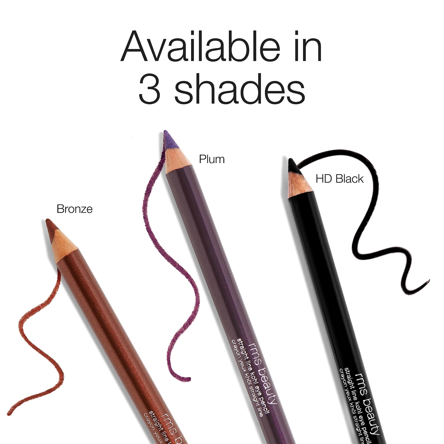 RMS Beauty Straight Line Kohl Eye Pencil Waterproof Creamy Long-Lasting Smudge-Proof Intense Rich Color Natural Ingredients Twist-Up 0.04 oz