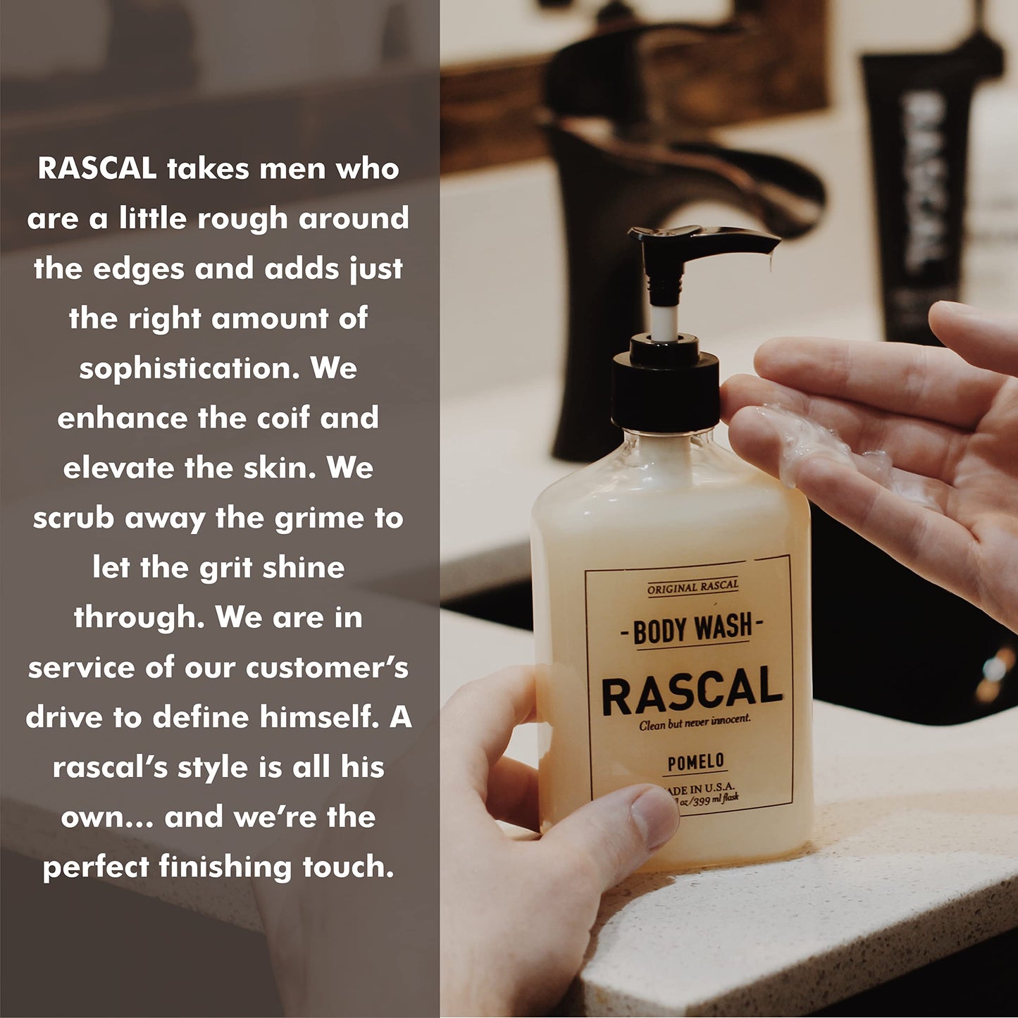 Rascal Body Wash with Grapefruit Peel Extract and Eucalyptus Leaf Oil for Skin Conditioning