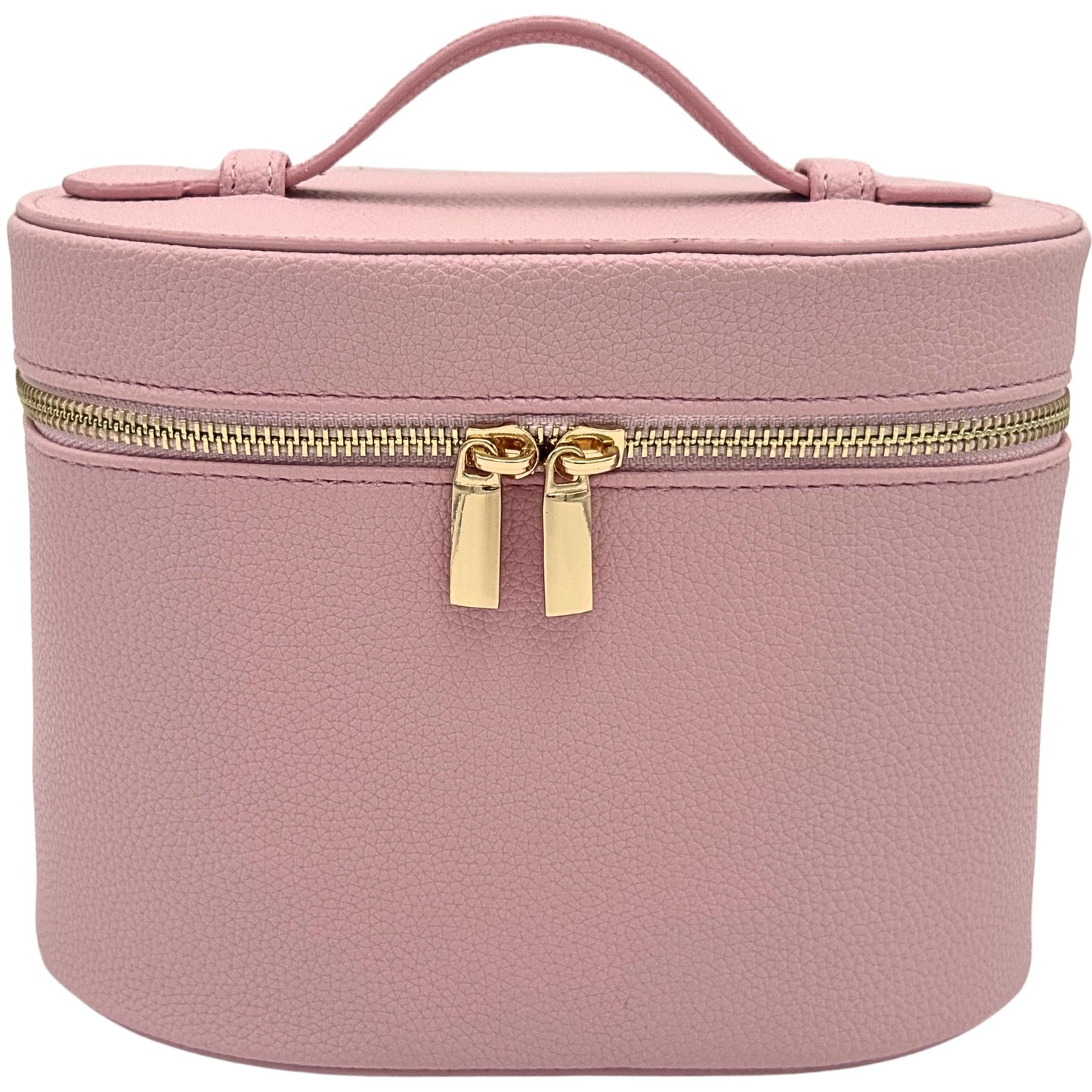 JAZD Vanity Case Makeup Bag with Removable Organizer Divider, Travel Toiletry Cosmetic Organizer for Women (PINK)