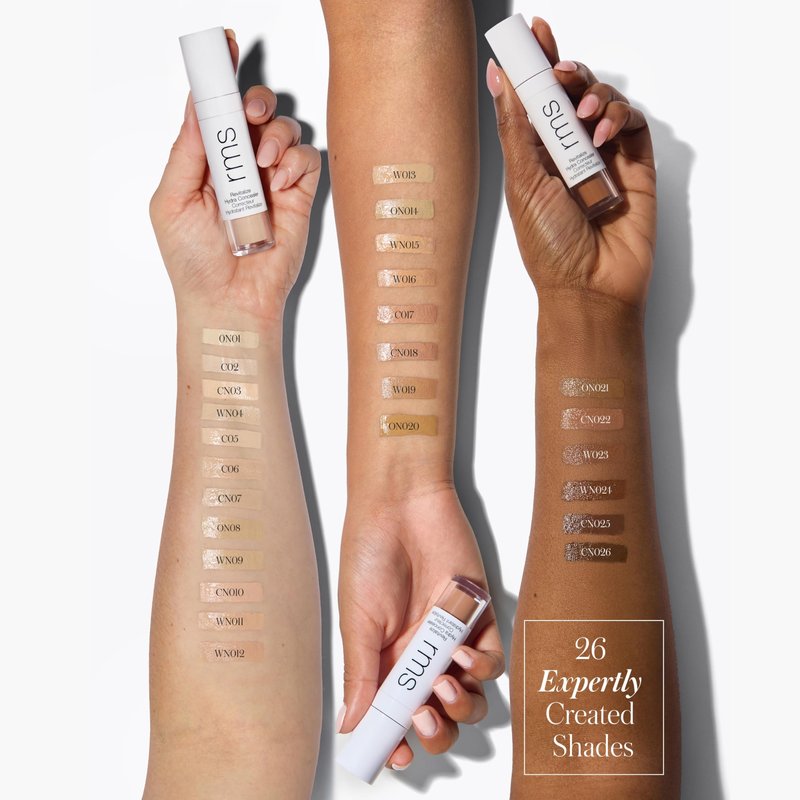 RMS Beauty Revitalize Hydra Concealer Medium Coverage Hydrating Liquid Complexion Perfector Skincare-Infused Lightweight and Creaseproof with Built-In Brush Applicator
