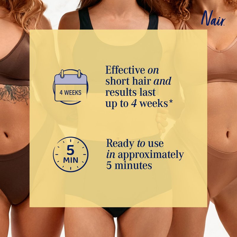 Nair Cire Divine Microwaveable Body Hair Removal Wax Kit (Tahitian Gardenia, 400g/14oz)