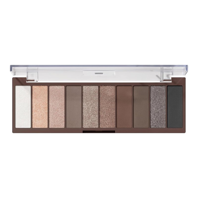 e.l.f. Perfect 10 Eyeshadow Palette | Ten Ultra-Pigmented Nude Shades, Blendable Vegan Formula for Everyday Looks