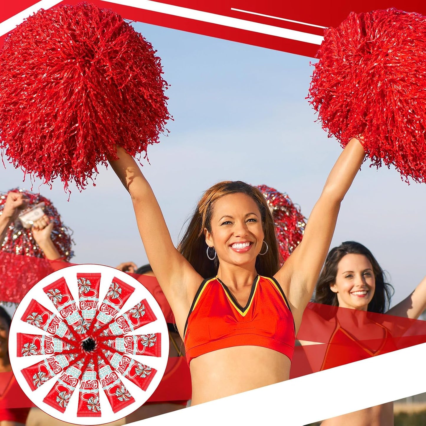 Cheerleader Hand Cream Lotion Set - 24 Pcs Cheer Team Gifts | Perfect for Senior Night & Celebrations (Red)