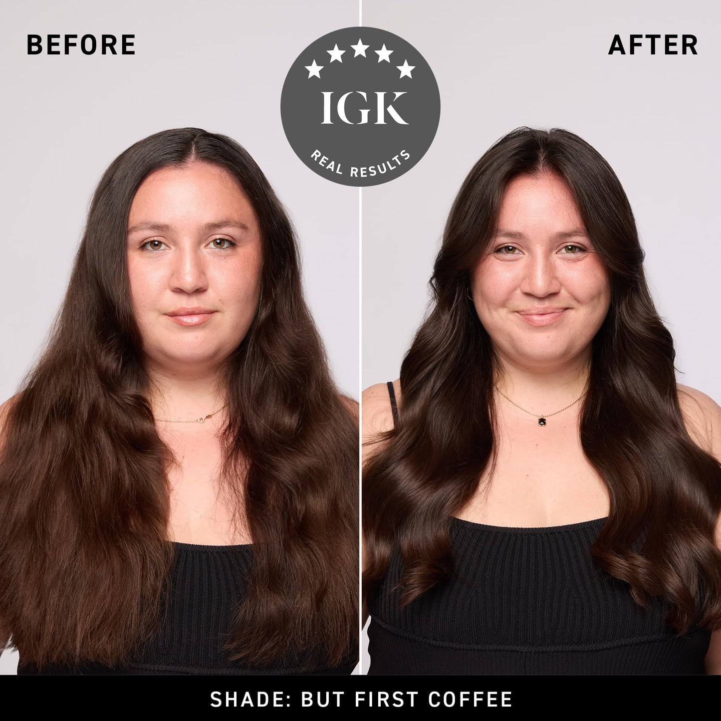 IGK Permanent Hair Dye Color Kit | 6N But First Coffee - Light Natural Brown | 100% Gray Color Coverage + Strengthen + Shine | Ammonia Free