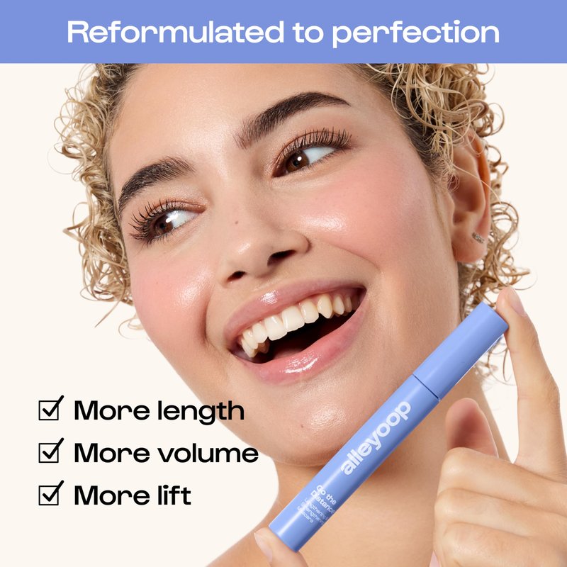 Alleyoop Tubing Mascara Black – Lengthening Mascara Tubing Formula, Smudge Proof for Sensitive Eyes, Clean Vegan Lash Definition, Biotin Peptide Infused, Full 8 mL