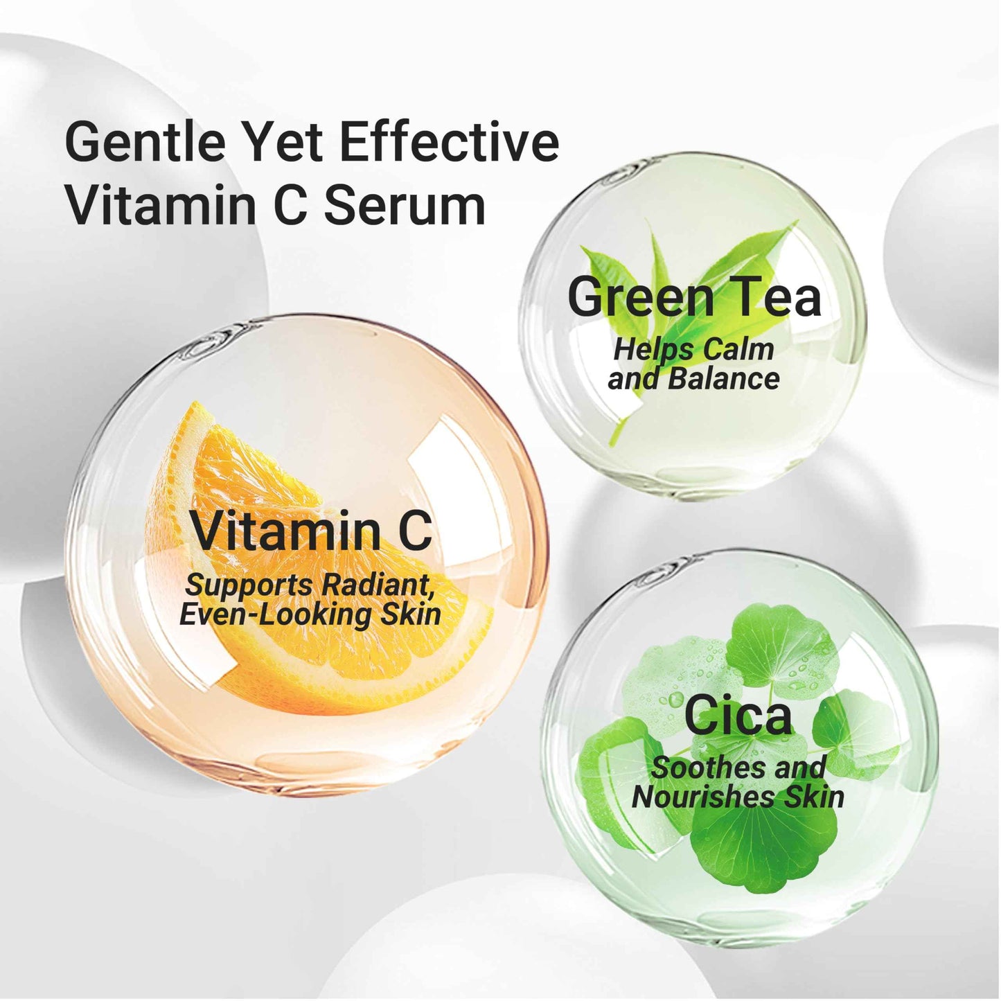 Meebak Korean Vitamin C Serum | Radiance Face Serum | Soothing Formula with Centella Asiatica, Panthenol & Adenosine for Glowing Skin | Lightweight Daily Formula