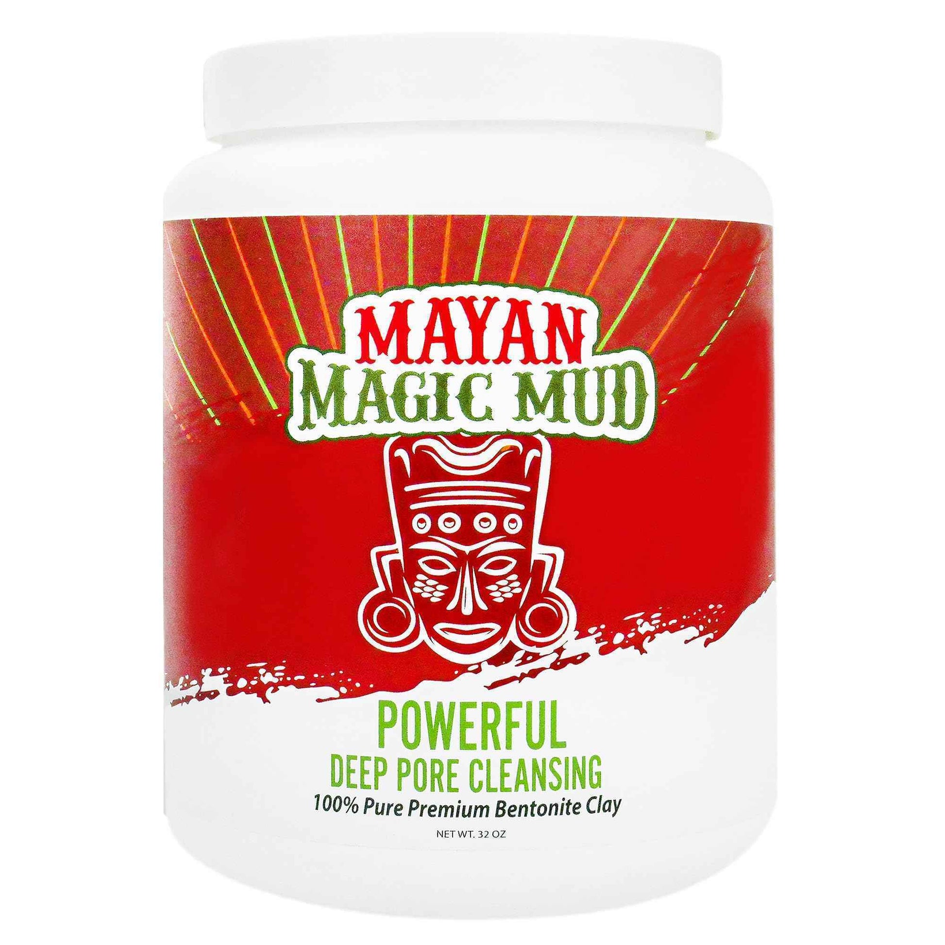 Mayan Magic Mud Powerful Deep Pore Cleansing Sodium Bentonite Clay for Unisex - 32 oz Cleanser
