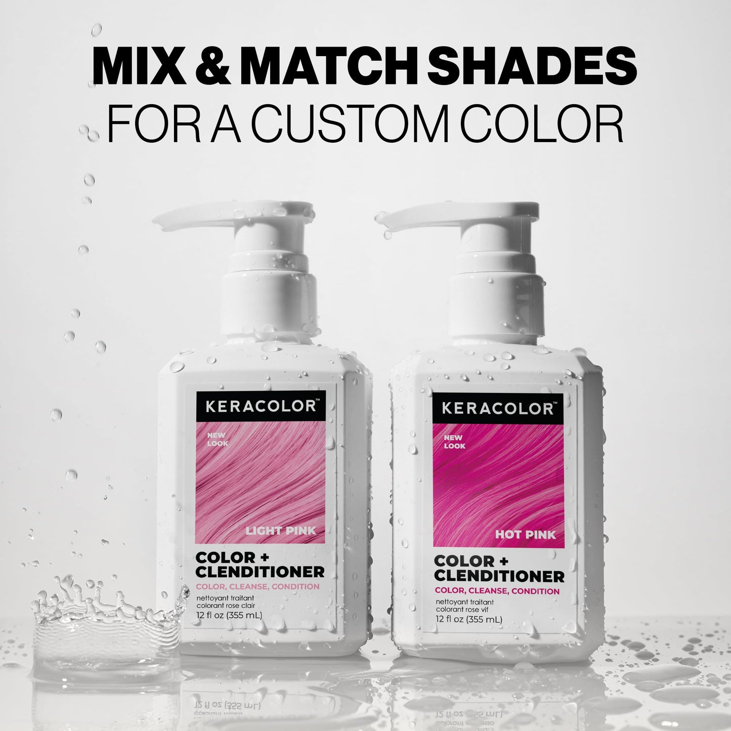 Keracolor Clenditioner LIGHT PINK Hair Dye - Semi Permanent Hair Color Depositing Conditioner, Cruelty-free, 12 Fl. Oz.