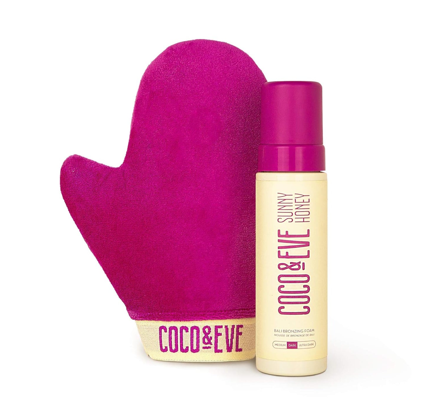 Coco & Eve Self Tanner Foam Kit - Streak-Free Sunless Tanning Mousse, Medium | Tropical Scented, Vegan & Cruelty-Free