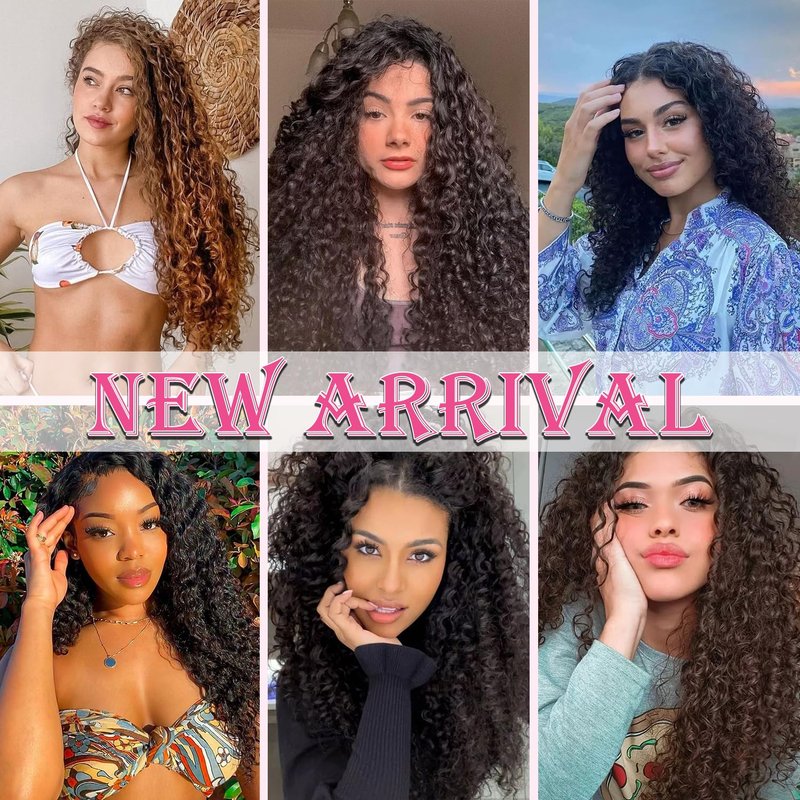 Gogo Curl Crochet Hair 10 Inch Short Curly Crochet Hair for Black Women Beach Curl Water Wave Curly Crochet Braids Hair, Deep Wave Synthetic Braiding Hair Extensions (10 inch 7 Packs White)
