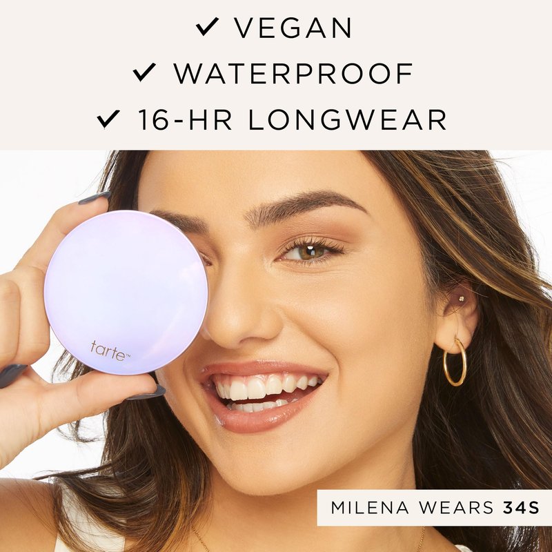 tarte face tape pressed powder – Medium-Coverage Waterproof Powder, Hyaluronic Acid & Peptides to Smooth & Set Makeup, Lightweight, Vegan & Cruelty-Free, full size, 27S light medium sand