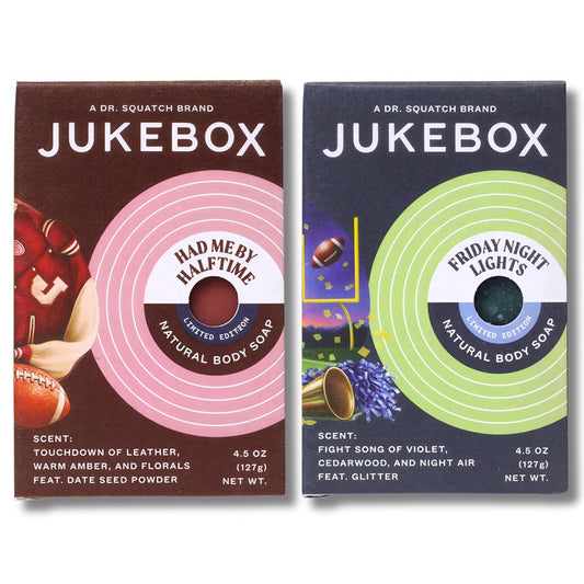 JUKEBOX Natural Bar Soap - Fall Collection Duo: Friday Night Lights & Had Me by Halftime - Cedarwood and Floral Soap | Made in USA - A Dr. Squatch Brand 4.5oz, 2 Pack