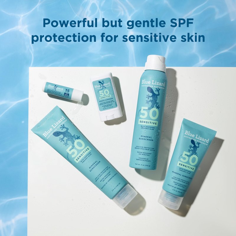 Blue Lizard Mineral Sunscreen Spray, SPF 50+ | Zinc Oxide Formula | Water-Resistant | Dermatologist-Recommended | 5 fl oz Pack of 2
