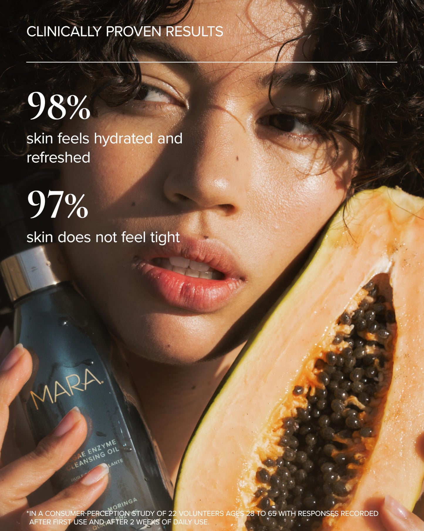 MARA Algae Enzyme Cleansing Oil – Gentle Makeup Remover with Fruit Enzymes, Marine Algae & Antioxidant Oils – Hydrating Face Cleanser for Pores, Sunscreen & Waterproof Makeup (4oz / 120mL)