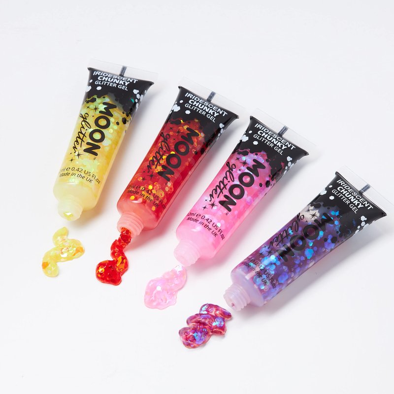 Iridescent Chunky Face & Body Glitter Gel by Moon Glitter - 12ml - Blue - Glitter Face Paint