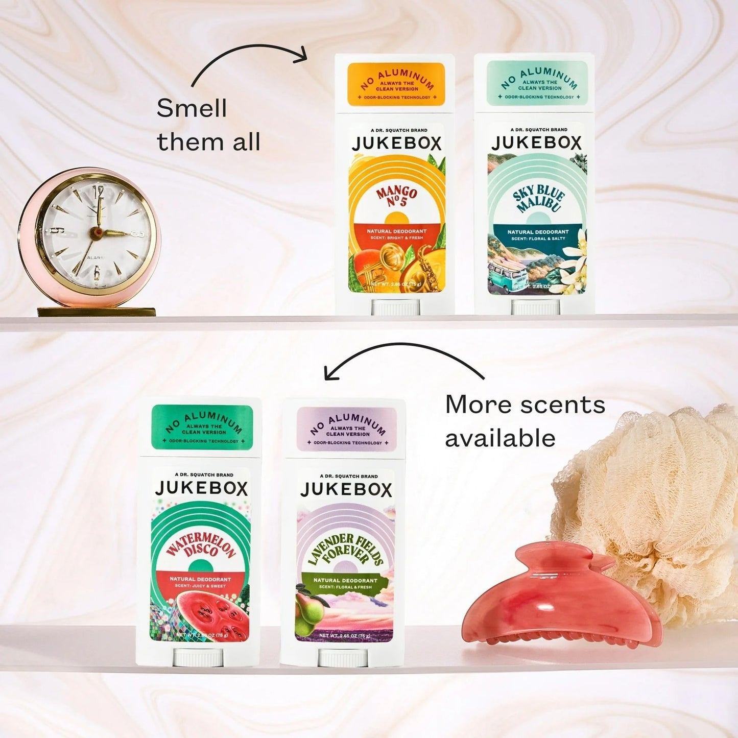 Jukebox Natural Deodorant for Women–Coconut Dreamin'–Aluminum-Free, No Baking Soda, No Harsh Chemicals, Odor Blocking Technology, Toasted Coconut,Sweet Spice,Citrus-a Dr. Squatch Brand-2.65oz, 3 Pack
