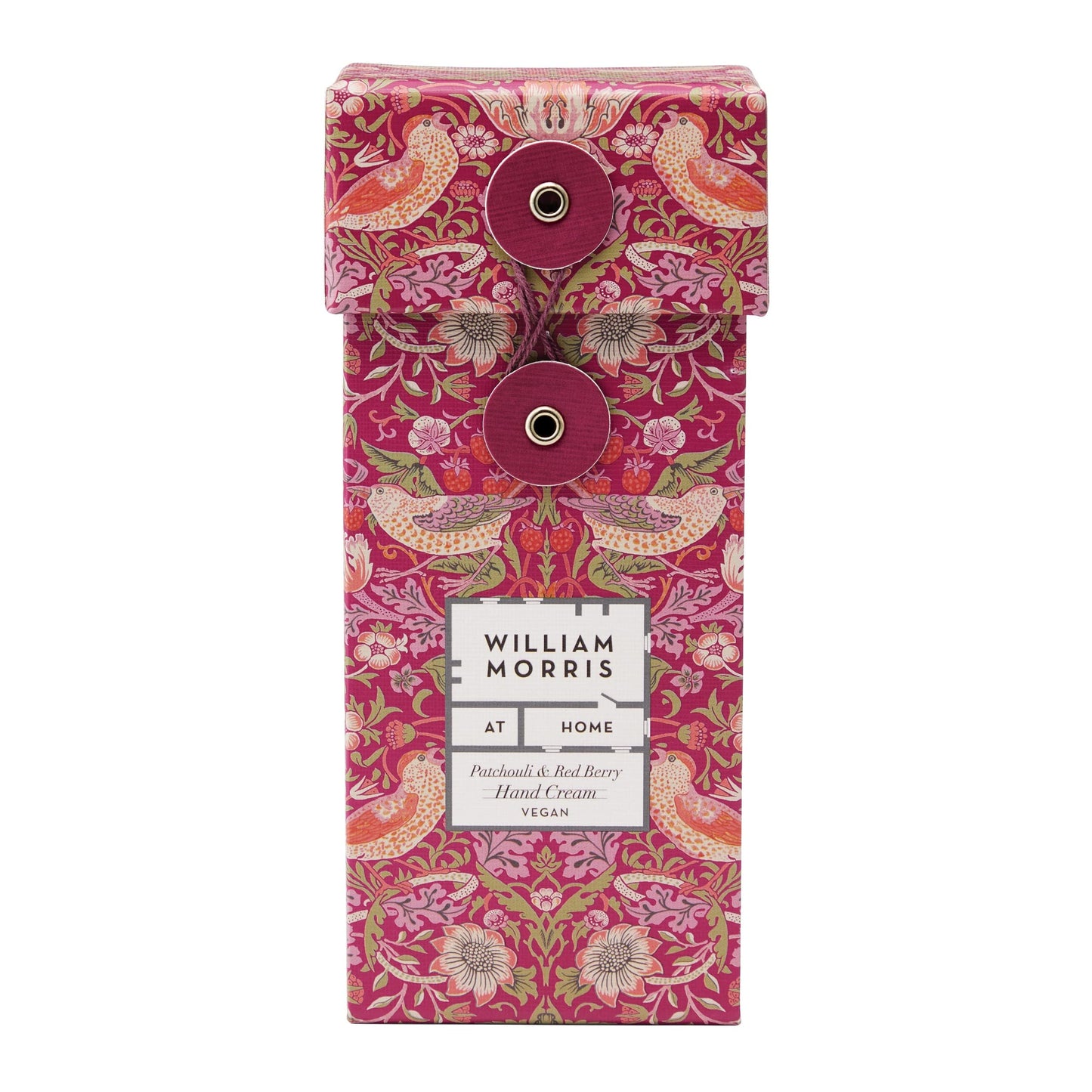 William Morris at Home Strawberry Thief Hand Cream | Leave Hands Soft & Cared For | Patchouli & Red Berry Scented | Strawberry Thief Print | Perfect Stocking Filler, 100ml