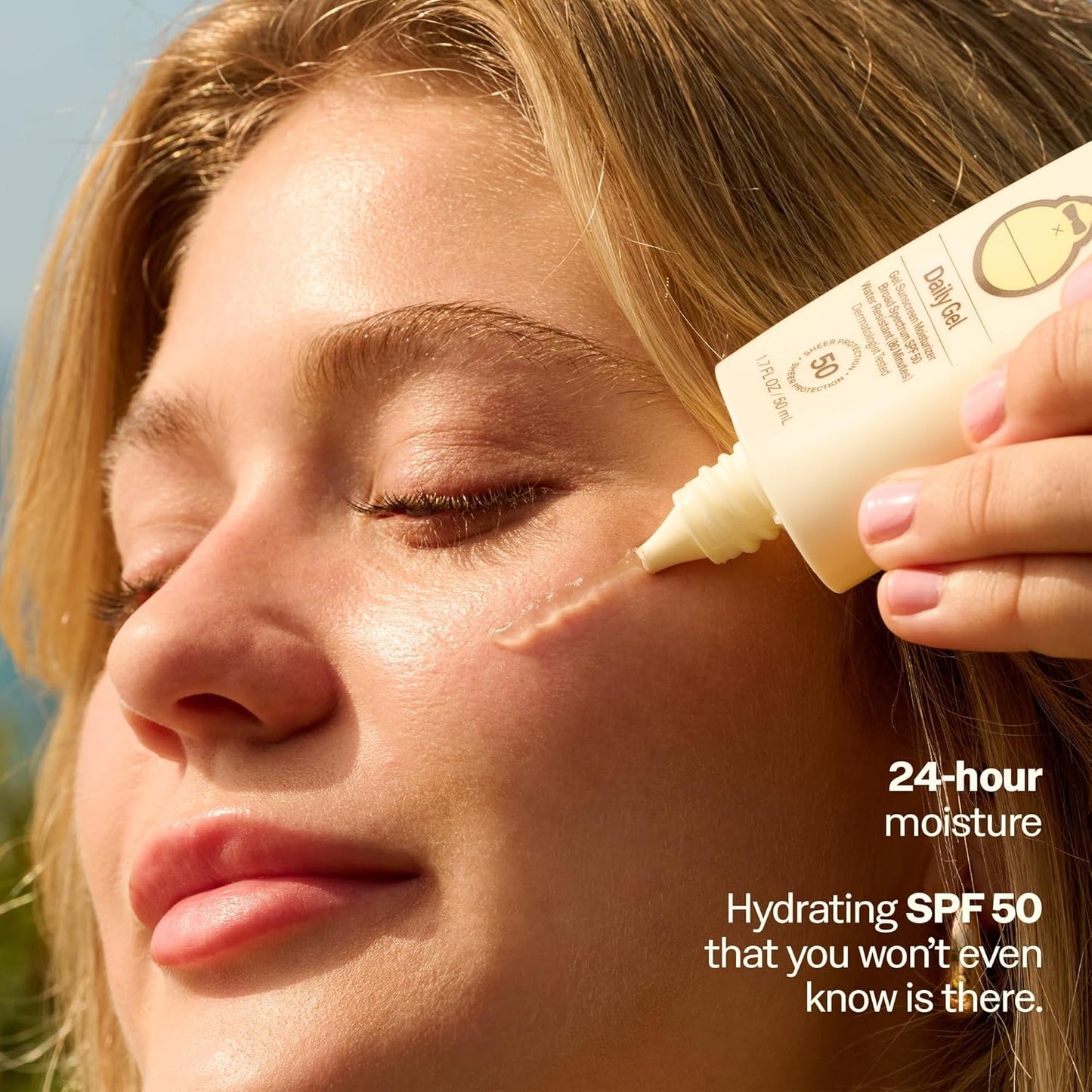 Sun Bum Daily SPF 50 Clear Gel Face Sunscreen - Broad Spectrum Moisturizing Formula with Vitamin E | Travel Size 1.7 oz