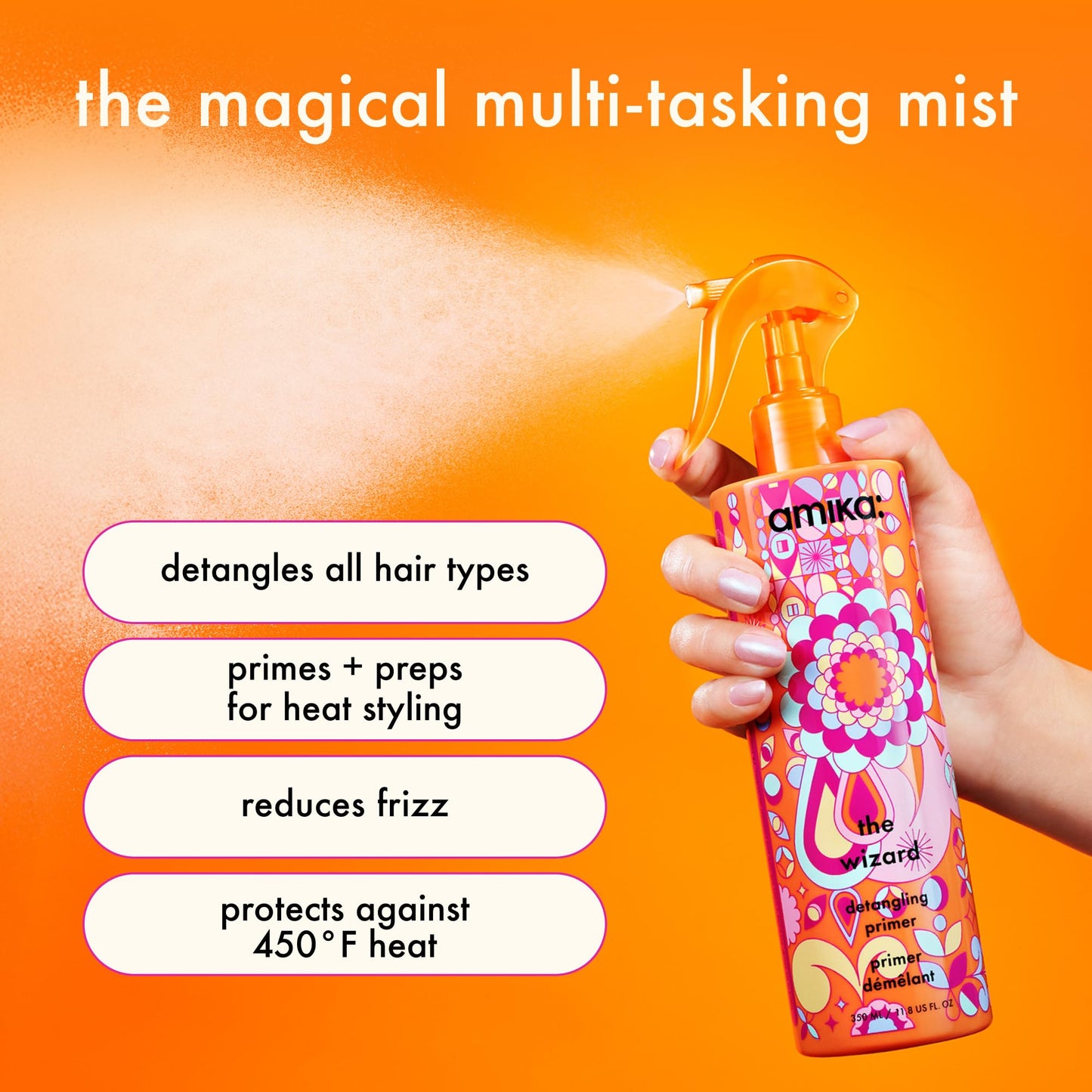 amika the wizard detangling primer, 30ml