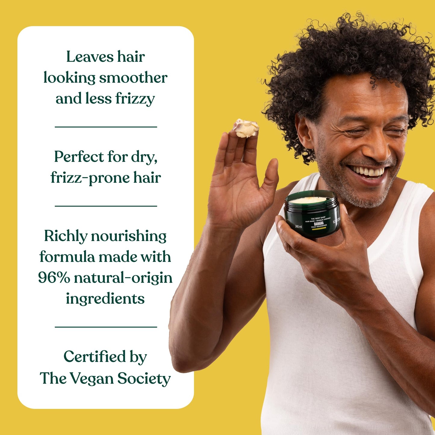 The Body Shop Banana Truly Nourishing Hair Mask, 8.2 Fl Oz (Vegan)