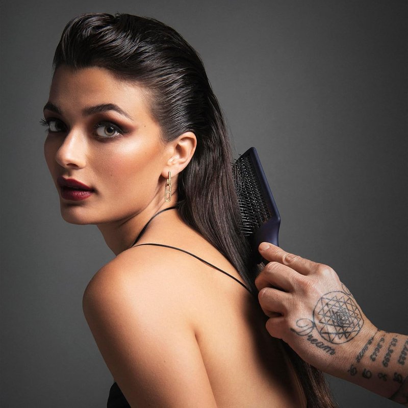 Fromm Intuition Hot Paddle Brush - Ceramic Ionic Hair Brush for Smoothing & Straightening | Anti-Static, Heat Safe, All Hair Types