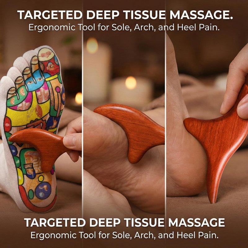 Electric Callus Remover & Reflexology Socks Kit – Rechargeable Pedicure Tools Set with Wooden Gua Sha Massager for Plantar Fasciitis Relief, Dead Skin & Cracked Heels