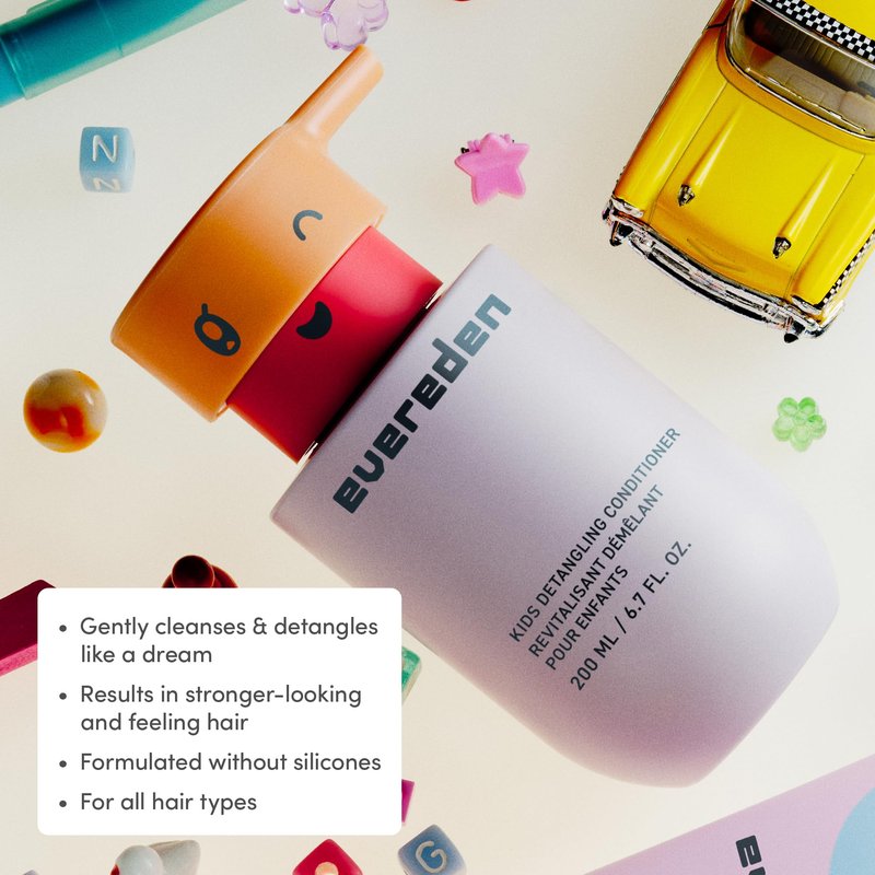 Evereden Kids Shampoo | Detangling Shampoo for Girls with Curly or Straight Hair | Clean, Non-Toxic, and Gentle Haircare | Sulfate-Free, Hypoallergenic, Safe for Daily Use | 6.7 fl oz