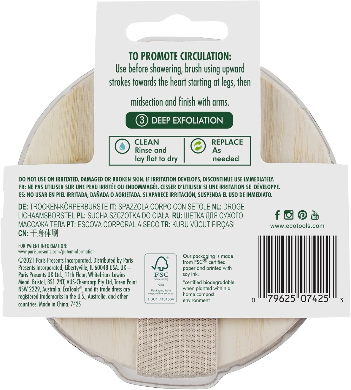 EcoTools Exfoliating Bath Net, Inspired by African Bath Net Sponge, Exfoliates & Cleanses Whole Body, Flexible & Reusable, Eco-Friendly Body Scrubber, Vegan & Cruelty-Free, 1 Count