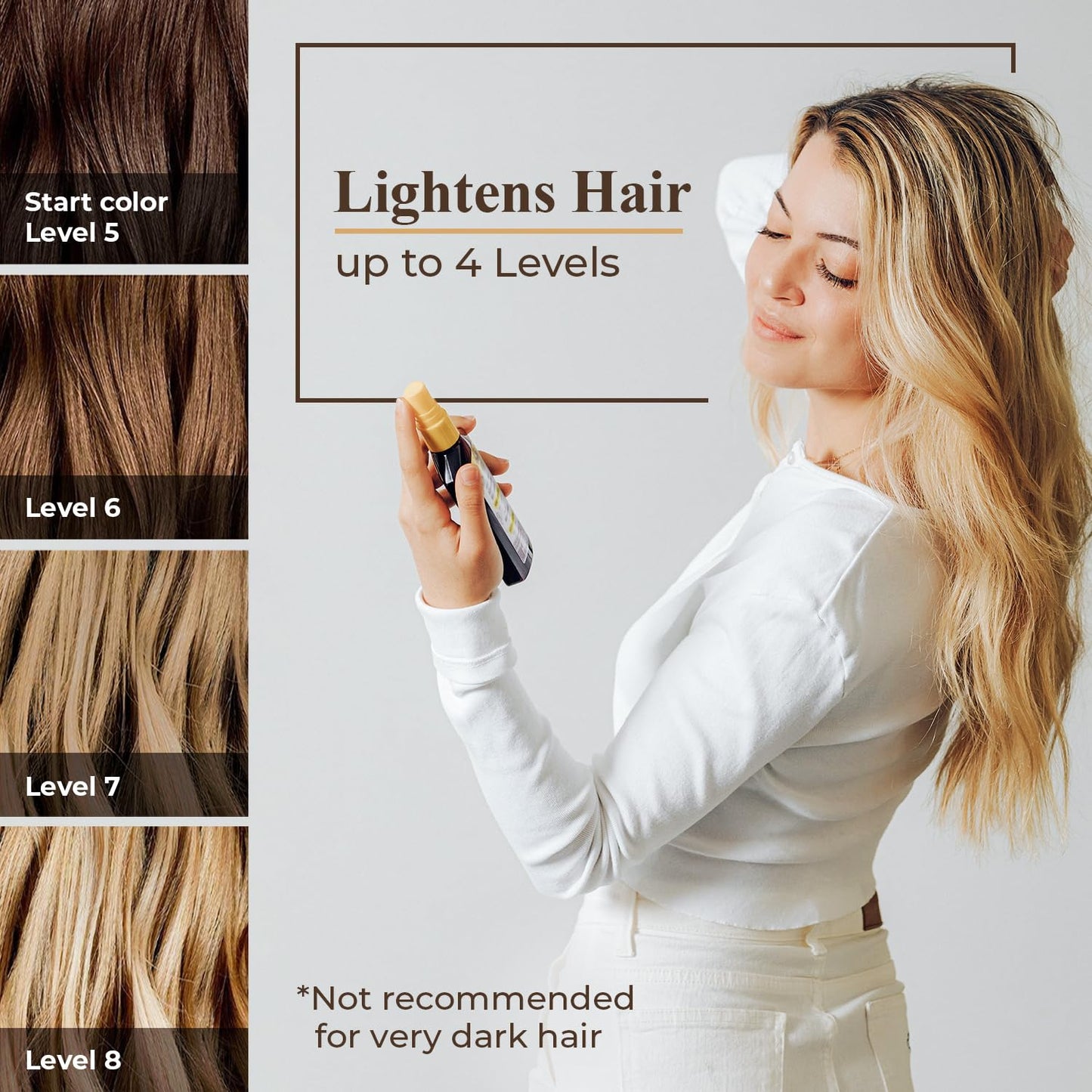 Camomila Intea Natural Blond Highlights Hair Lotion - Hair Lightener Spray with Chamomile Extract - 3.4 Oz