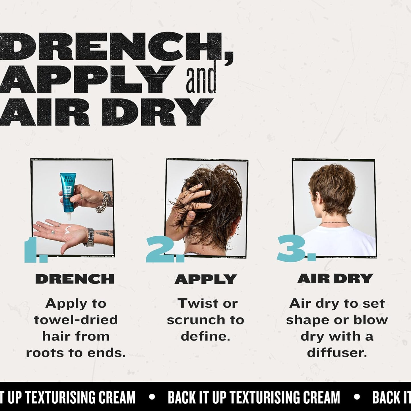 TIGI Bed Head Back It Up Texturizing Cream - Shape & Texture for All Hair Types | 4.23 fl oz
