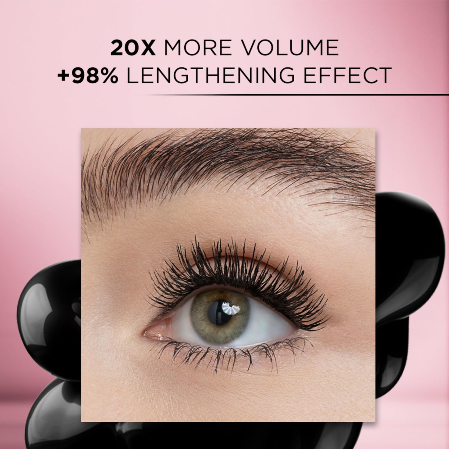 L'Oreal Paris Makeup Voluminous Lash Paradise Mascara, Voluptuous Volume, Intense Length, Feathery Soft Full Lashes, No Flaking, No Smudging, No Clumping, Blackest Black, 0.25 Fl Oz (Pack of 2)