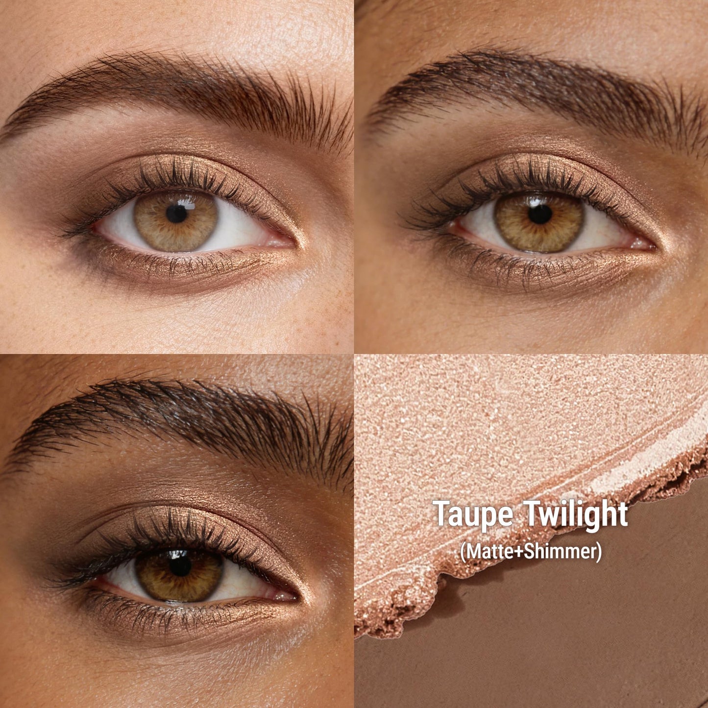 exmiloo Cream Eyeshadow Stick, Taupe Matte & Rose Gold Shimmer Duo