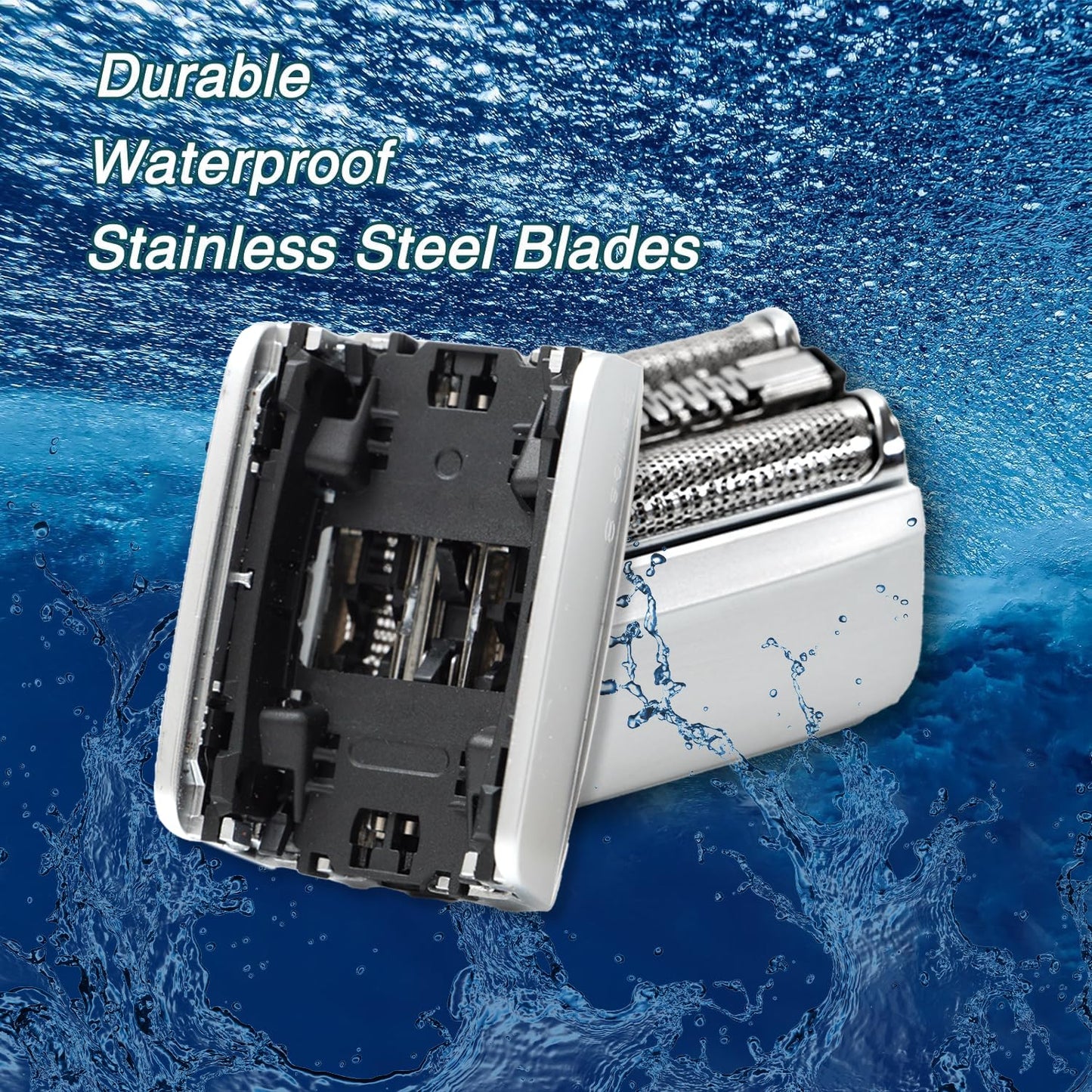 Braun 83M Replacement Shaver Head - Upgrade Foil & Cutter Blade for Series 8 | 2-Pack, Wet & Dry Compatibility