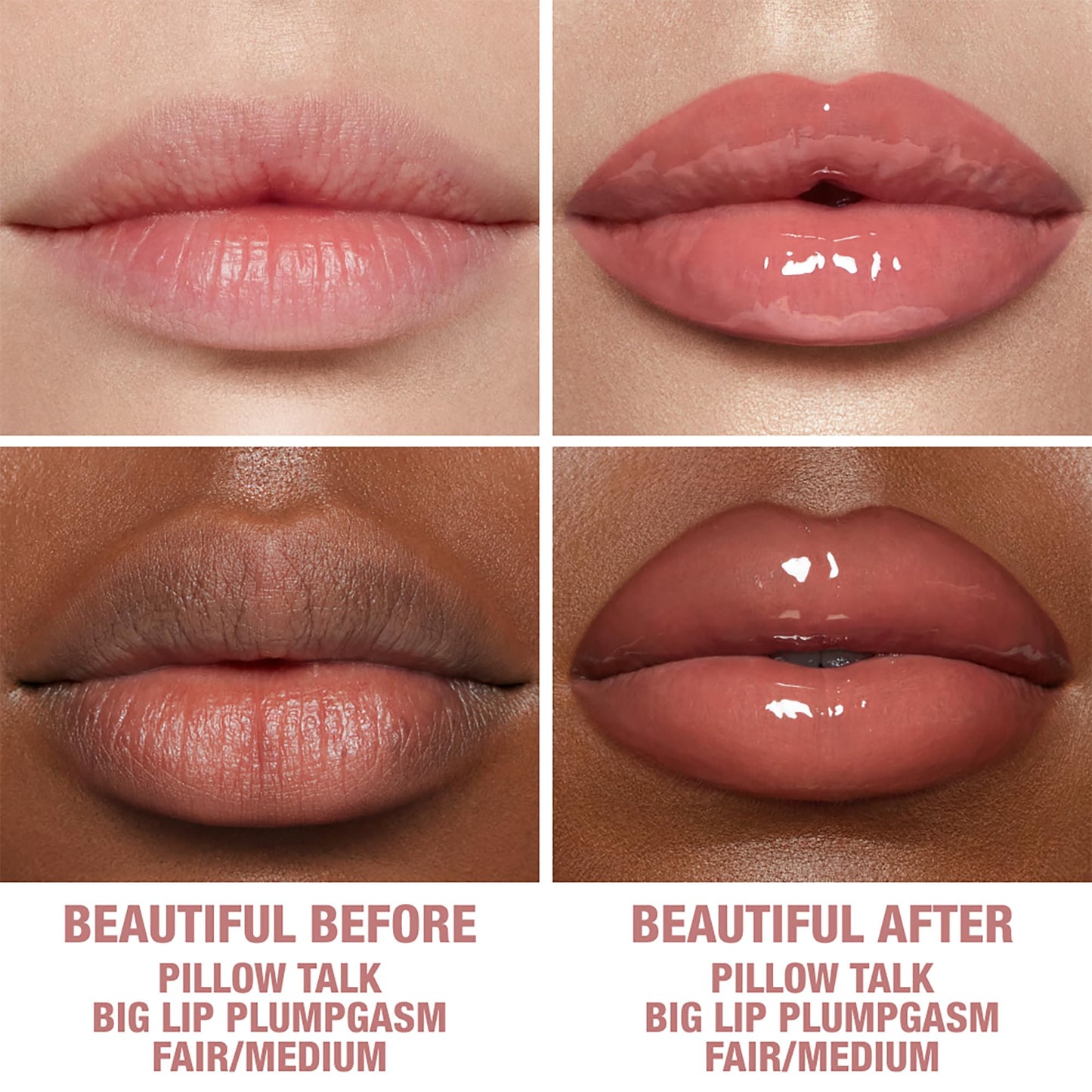 Charlotte Tilbury Pillow Talk Love Frequency Kit - Includes Pillow Talk Big Lip Plumpgasm Gloss & 10ml Love Frequency Perfume - Plumping Lip Gloss with Enchanting Woody-Floral Scent
