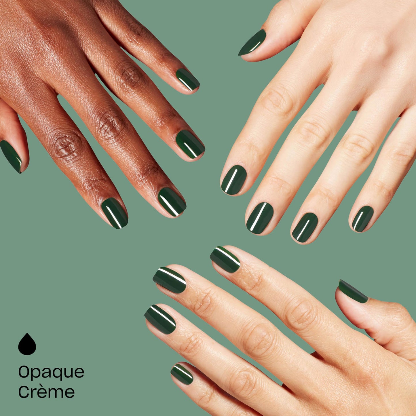 OPI RapiDry Fir Surely Fast | Opaque Dark Cool Forest Green Crème Quick Dry Nail Polish | Vegan, Smudge Proof, Fast Drying | Snow Time to Waste | Holiday 2025