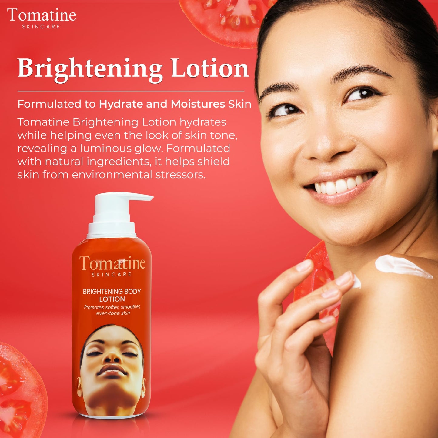 Tomatine Lightening Body Lotion 400ml - Formulate to Hydrate and Moistures Skin, Lightening Properties